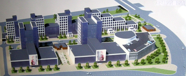 Гостиница, офисы и памятники