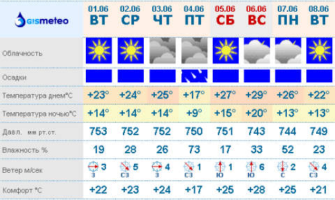 (С) gismeteo.ru