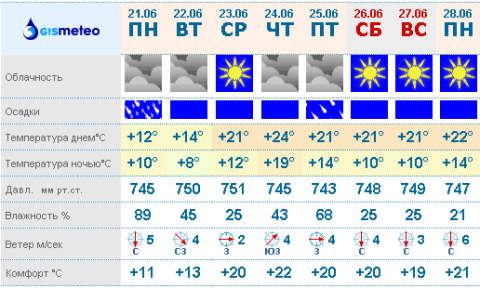 (С) gismeteo.ru