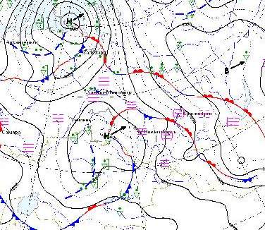 Климатическая карта Омской области на 27.09.2010 года