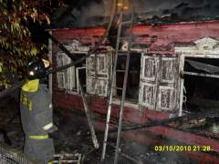 Пожар в пер. Муромцева в Омске