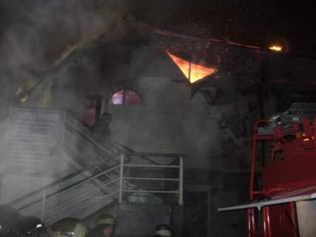 Пожар в ТК "Теремок" Кировский округ Омска