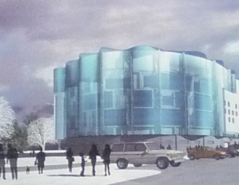 эскиз фасада школы водных видов спорта