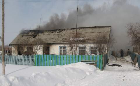 Пожар в Марьяновском районе