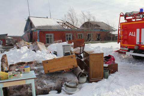 Пожар в селе Розенталь Калачинского района