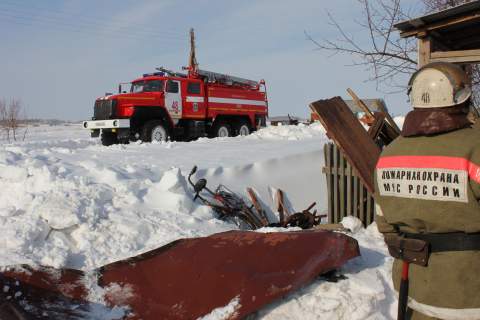 Пожар в селе Розенталь Калачинского района