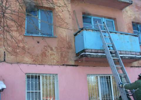 Омский пожар по улице 12 Декабря