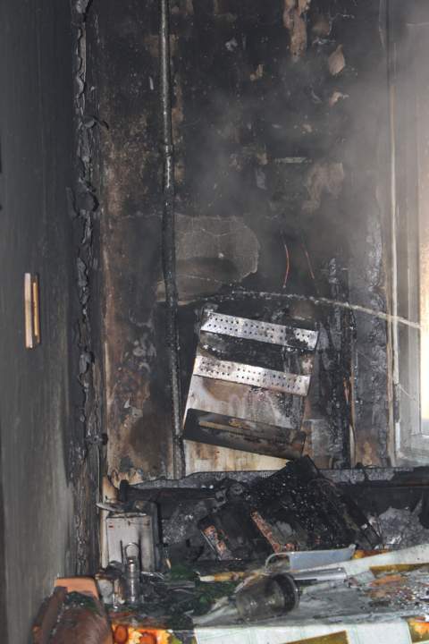 Пожар в Омске по улице Мира, 34 Б