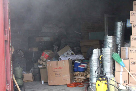 Пожар на складе по ул. 20 лет РККА в Омске