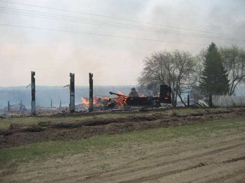 Пожар в Седельниковском районе Омской области