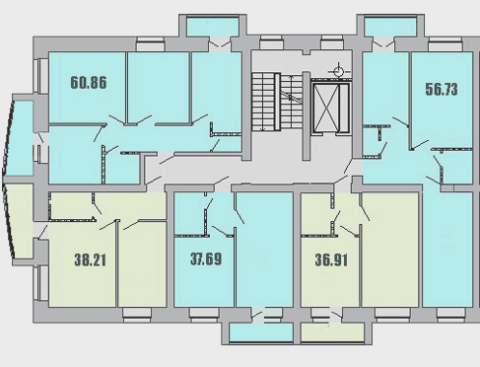 Планировка квартир в доме на улице Энергетиков, 63/1 в Омске Планировка квартир в доме на улице Энергетиков, 63/1 в Омске