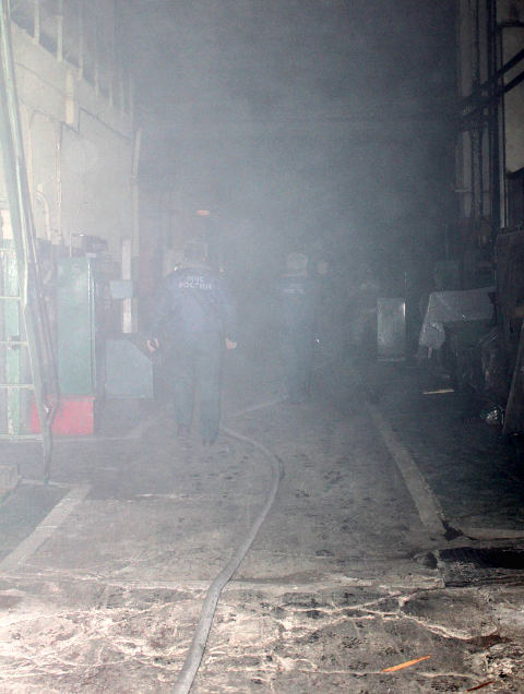 Пожар в цехе Агрегатного завода в Омске