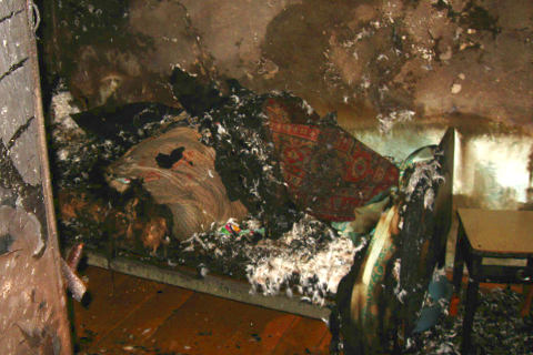 Пожар в Колосовке Омской области Пожар в Колосовке Омской области