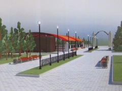 Сад "Сибирь" в Омске, центральная аллея