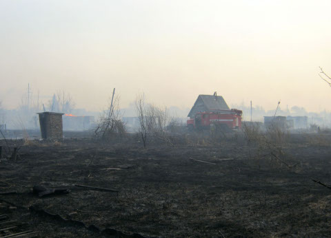 Пожары в Омске