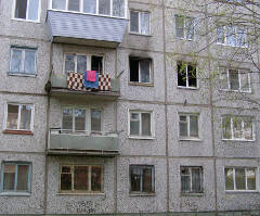 Пожар в Омске в доме по улице Алтайской