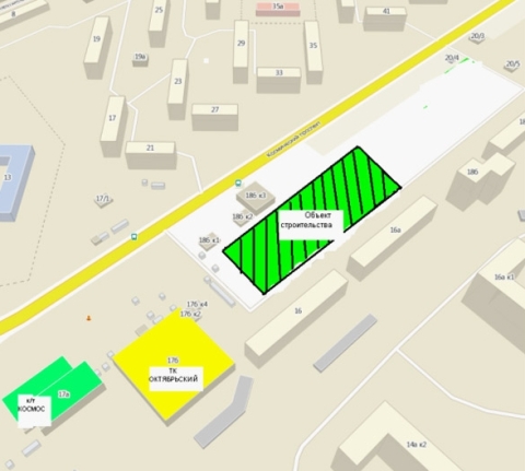 План застройки земельного участка по проспекту Космический в Омске План застройки земельного участка по проспекту Космический в Омске