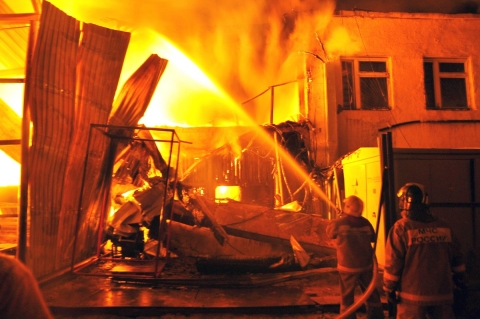 Пожар по ул. 2-я Казахстанская в Омске Пожар по ул. 2-я Казахстанская в Омске