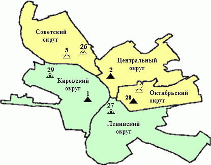 Карта загрязнения округов Омска Карта загрязнения округов Омска