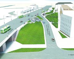 Транспортный узел улиц Гагарина-Щербанева в Омске