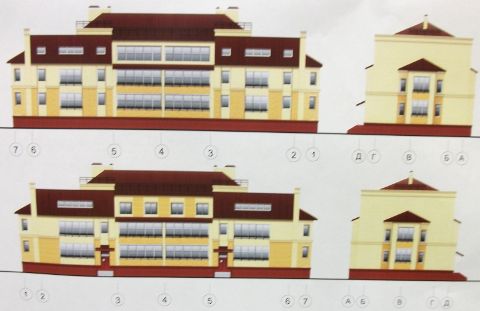 Эскиз трехэтажного дома ООО "Строймир"