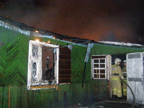 Пожар в Омске по улице 3-ья Левоповалка