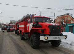 Пожар по улице Звездова в Омске 28.11.2012