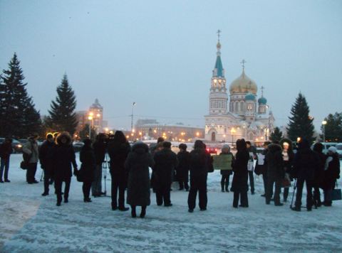 Пикет дольщиков микрорайона "Ясная поляна"