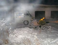 Утечка газа в поселке Кормиловка Омской области 12.12.12