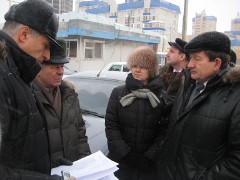 На стройплощадке