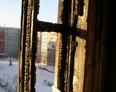 Пожар в девятиэтажке по улице Рокоссовского в Омске