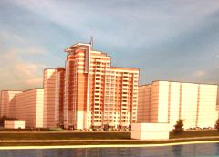 Эскизный проект трехсекционного дома переменной этажности по улице Богдана Хмельницкого