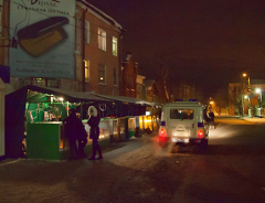 Цветочные стойки у Ж/Д Вокзала в Омске