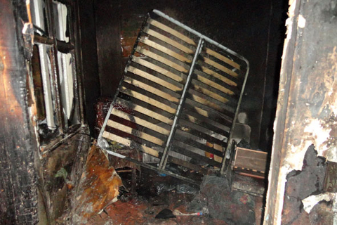 Пожар в Оконешниково