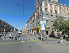 Перекресток пр. Маркса и ул. Масленникова в Омске