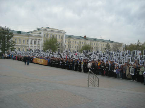 Акция "Бессмертный полк". Перед Свято-Никольским собором